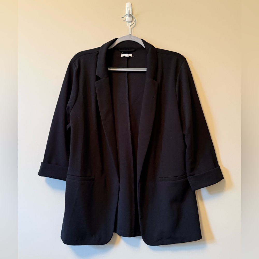 Maurices Classic Black Women's Blazer 3/4 sleeve